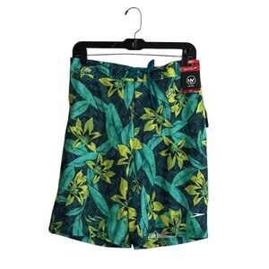 Speedo E-Board Swim Shorts Men's Small Floral Print Mesh Lined UPF 50+ NWT